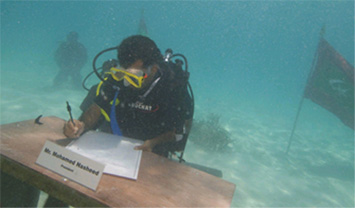 Taking a Dive in the Maldives