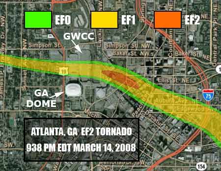 Atlanta Tornado and Impacts: Weather 2009