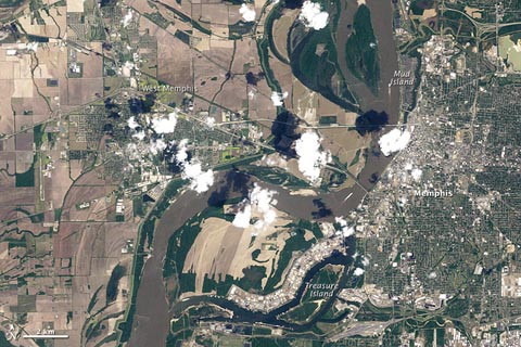 Observing Memphis Flooding from Above
