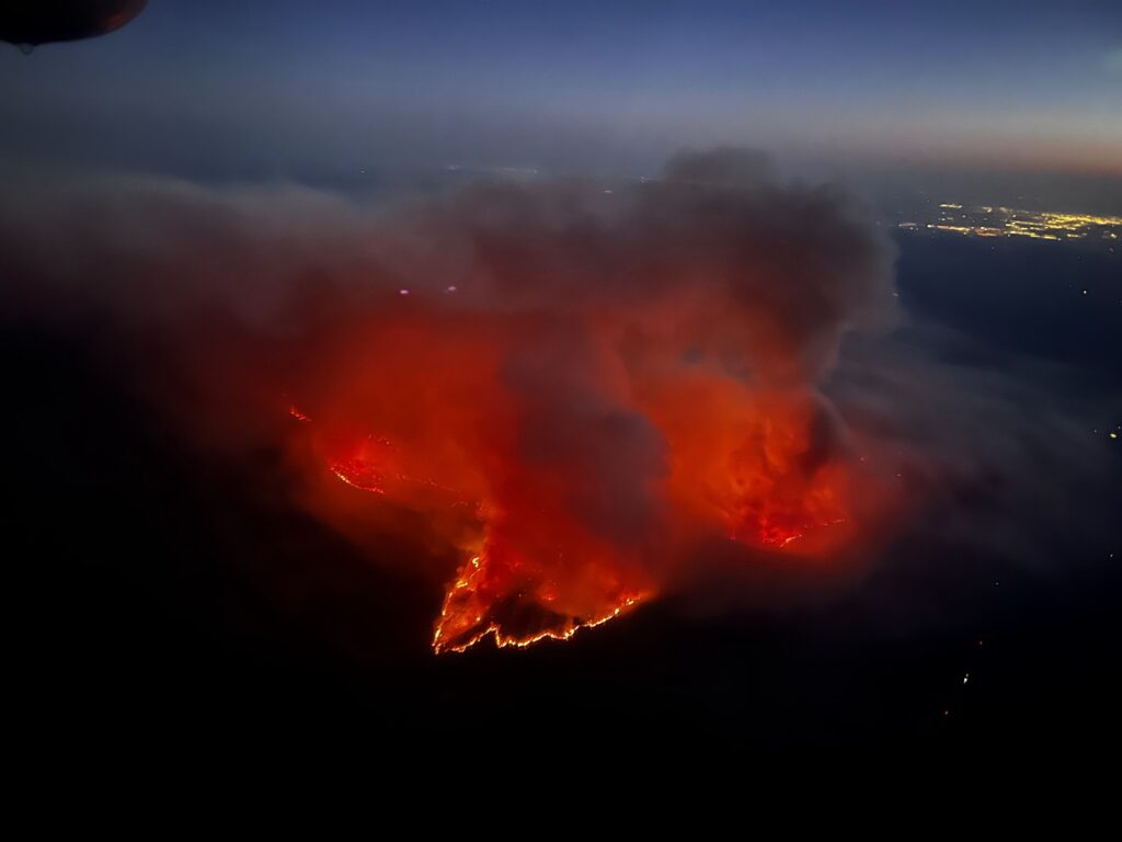CalFiDE: Observing Large-Scale Fires from the Air and the Road