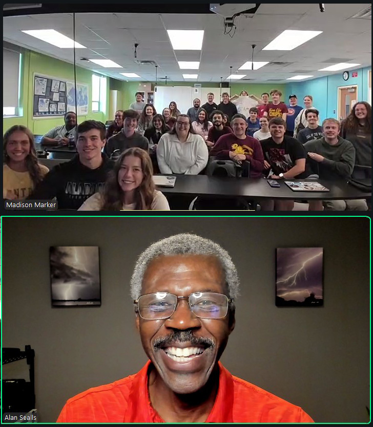 Central Michigan University AMS student chapter on April 21 with Alan Sealls