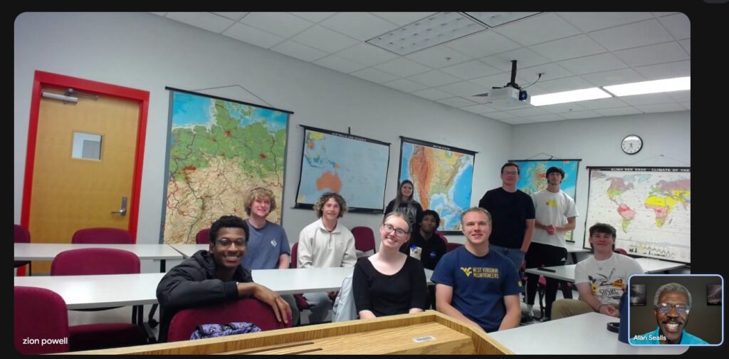 Salisbury University AMS student chapter with Alan Sealls on April 20