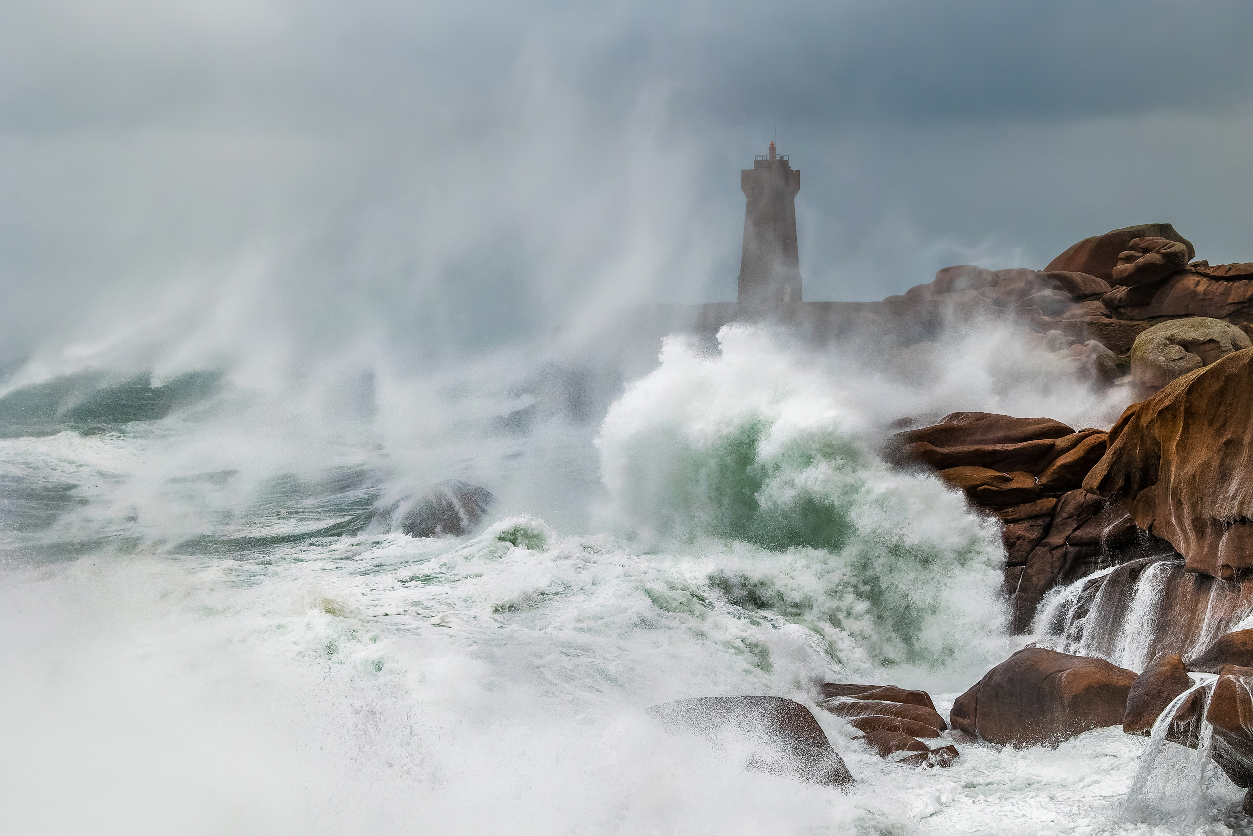 A storm in Ploumanach, France.
