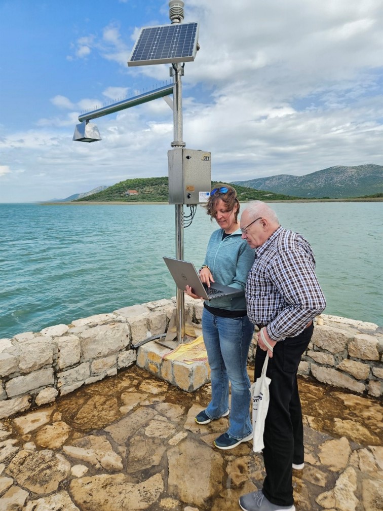 In May 2025, Jadranka Šepić (left), Alexander Rabinovich, and a group of Ukrainian scientists (not pictured) visited tide gauges along the eastern coast of the Adriatic Sea (northern Mediterranean)