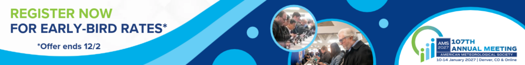 Early-Bird registration is open until December 2, 2026 for the 107th AMS Annual Meeting.